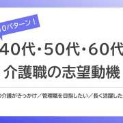 【介護業界】40代・50代・60代の志望動機の例文集