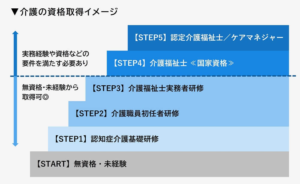 資格取得の段階（図）